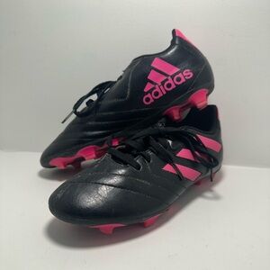 ADIDAS Jr. Goletto FG Soccer Cleats Black Shock Pink Size 4